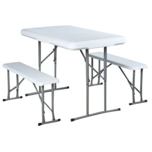 Mesa plegable con banquetas