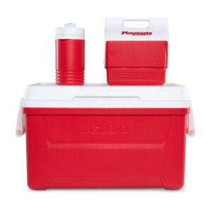 COOLER IGLOO COMBO 3 PIEZAS LAGUNA 48 QT ROJO
