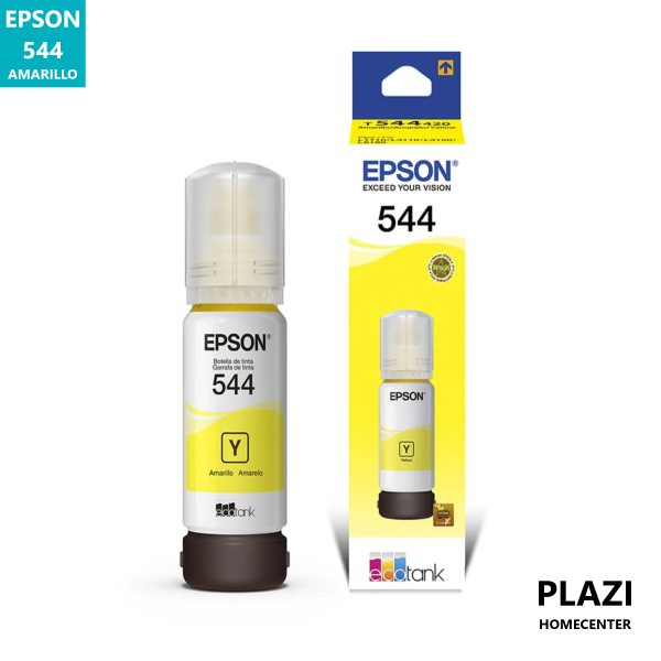 Colores radiantes. Tinta Epson 544 amarillo compatible con impresoras EcoTank. Calidad duradera en tus impresiones.