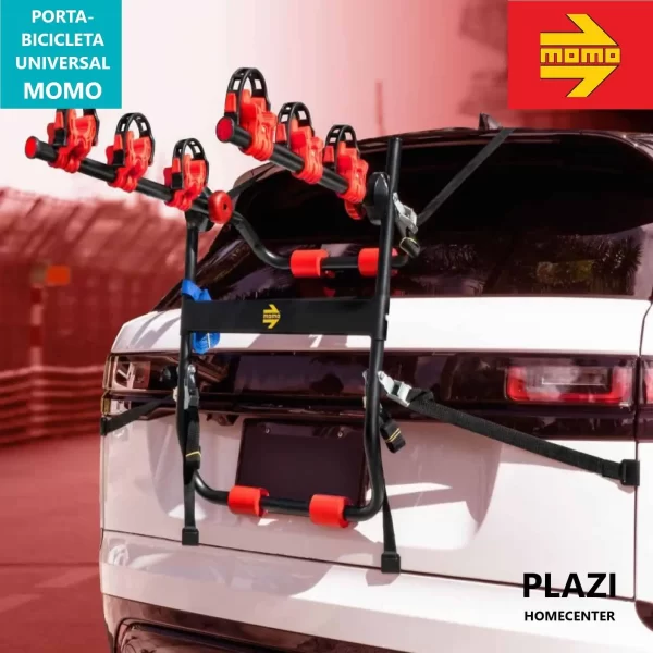 Transporte Hasta 3 Bicicletas Con El Porta Bicicleta Para Auto Momo. Fácil De Instalar, Se Pliega Para Ahorrar Espacio. ¡Llévalo En Tus Aventuras!