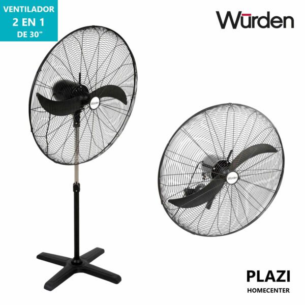 Ventilador Industrial De Pedestal Wurden Gif 30 2B2 Perfecto Para Espacios Grandes ¡Elige Calidad Y Durabilidad Con Wurden!