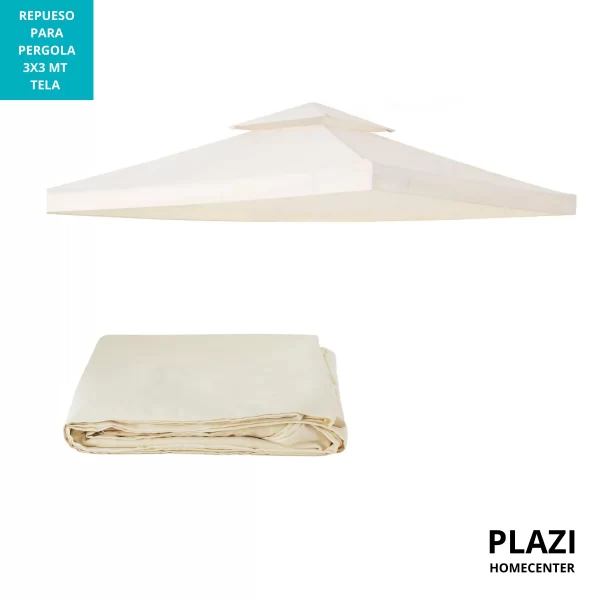 Renueva Tu Pérgola Con El Repuesto De Tela Para Pérgola 3×3 M - Natural. Hecho De Poliéster Duradero, Aporta Frescura Y Elegancia A Tu Espacio Exterior. Fácil De Instalar Y Ideal Para Cualquier Decoración.