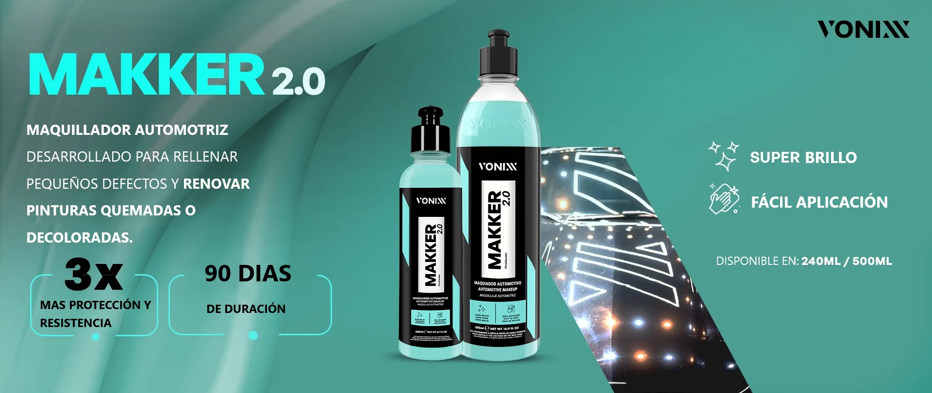 Makker 2.0 Maquillador Automotriz - Vonixx Makker Makker 2.0 Es Un Maquillador Automotriz Desarrollado Exclusivamente Para Rellenar Pequeños Defectos Y Renovar Pinturas Quemadas O Descoloridas.